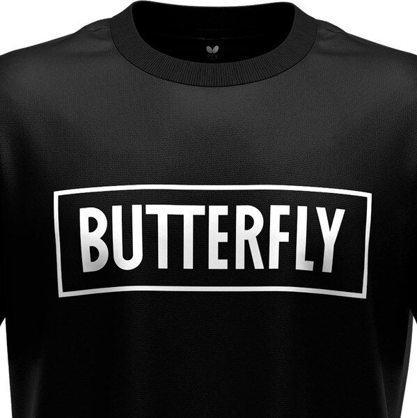 Butterfly Table Tennis BL T-Shirt III - Black - Front - Close-Up